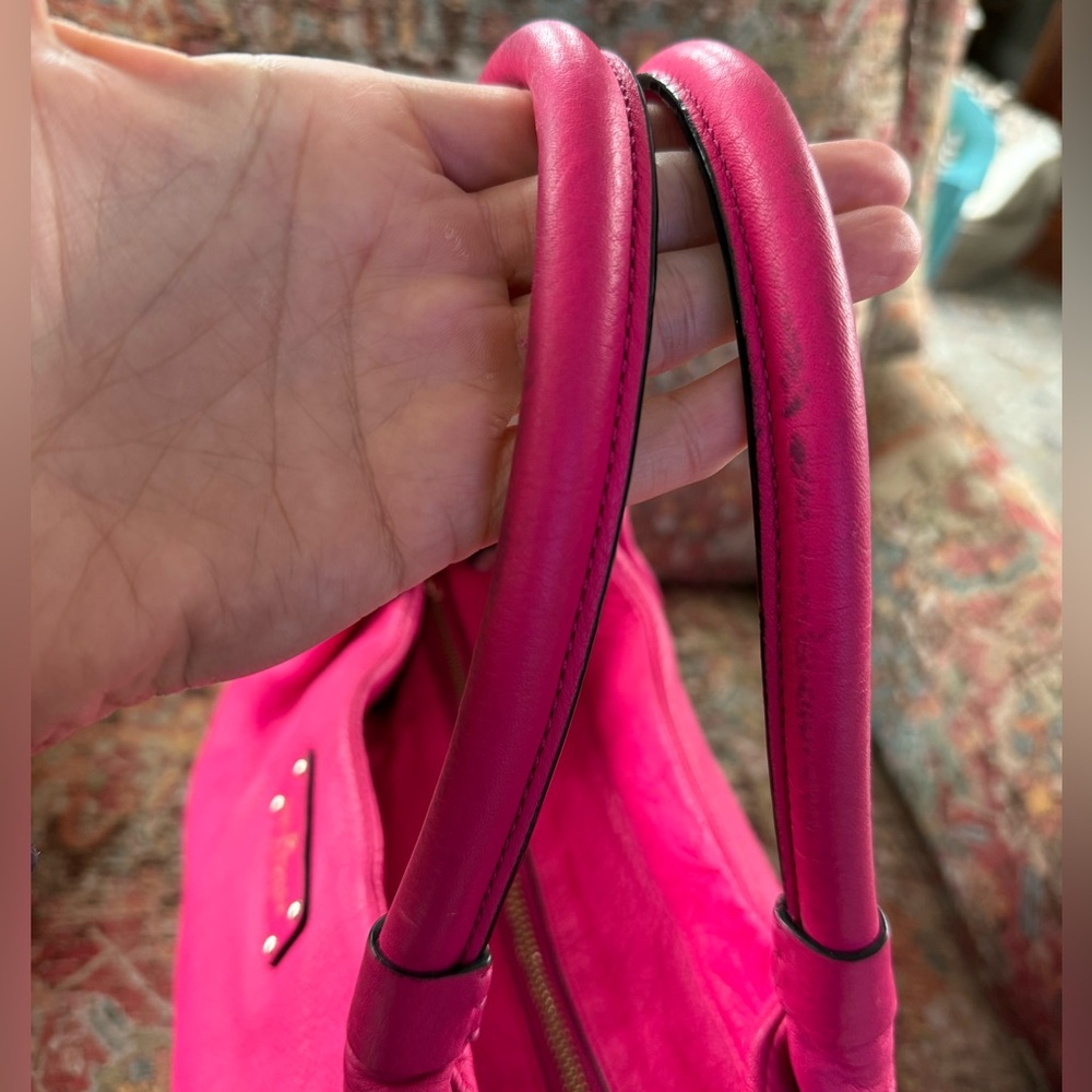 Kate Spade Berkshire Road Pink Magenta Gold Stevie Satchel Bag - Picture 6 of 10